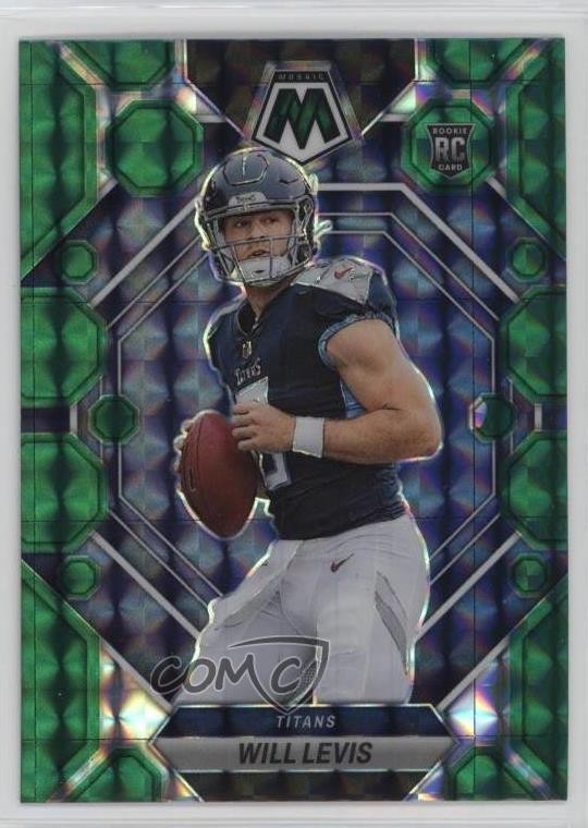 2023 Panini Mosaic Rookies Green Mosaic Prizm Will Levis #377 Rookie RC 0fz3