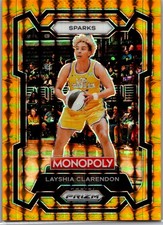 2024 Panini Prizm Monopoly WNBA #57 Layshia Clarendon Gold Prizms #/49