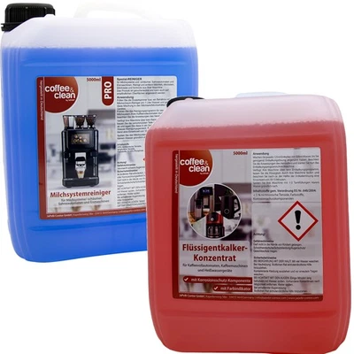 JAPEBI 5L Milchsystemreiniger Cappuccino-Reiniger Milchreiniger + 5L Flüssig-Entkalker