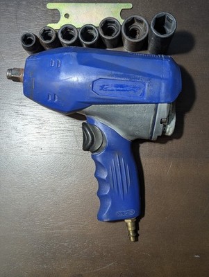 Kobalt 1/2'' Air Impact Wrench + 7 Socket Set | Pneumatic Twin Hammer Tool LGA-15