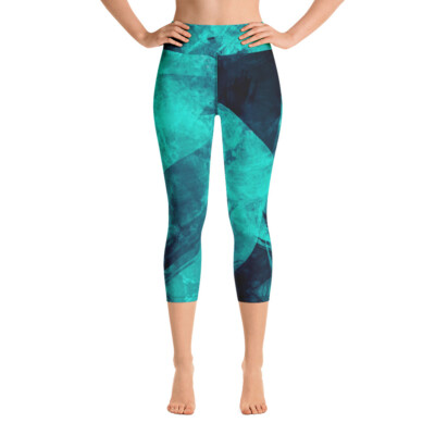 Unique Green Yoga Capri Leggings