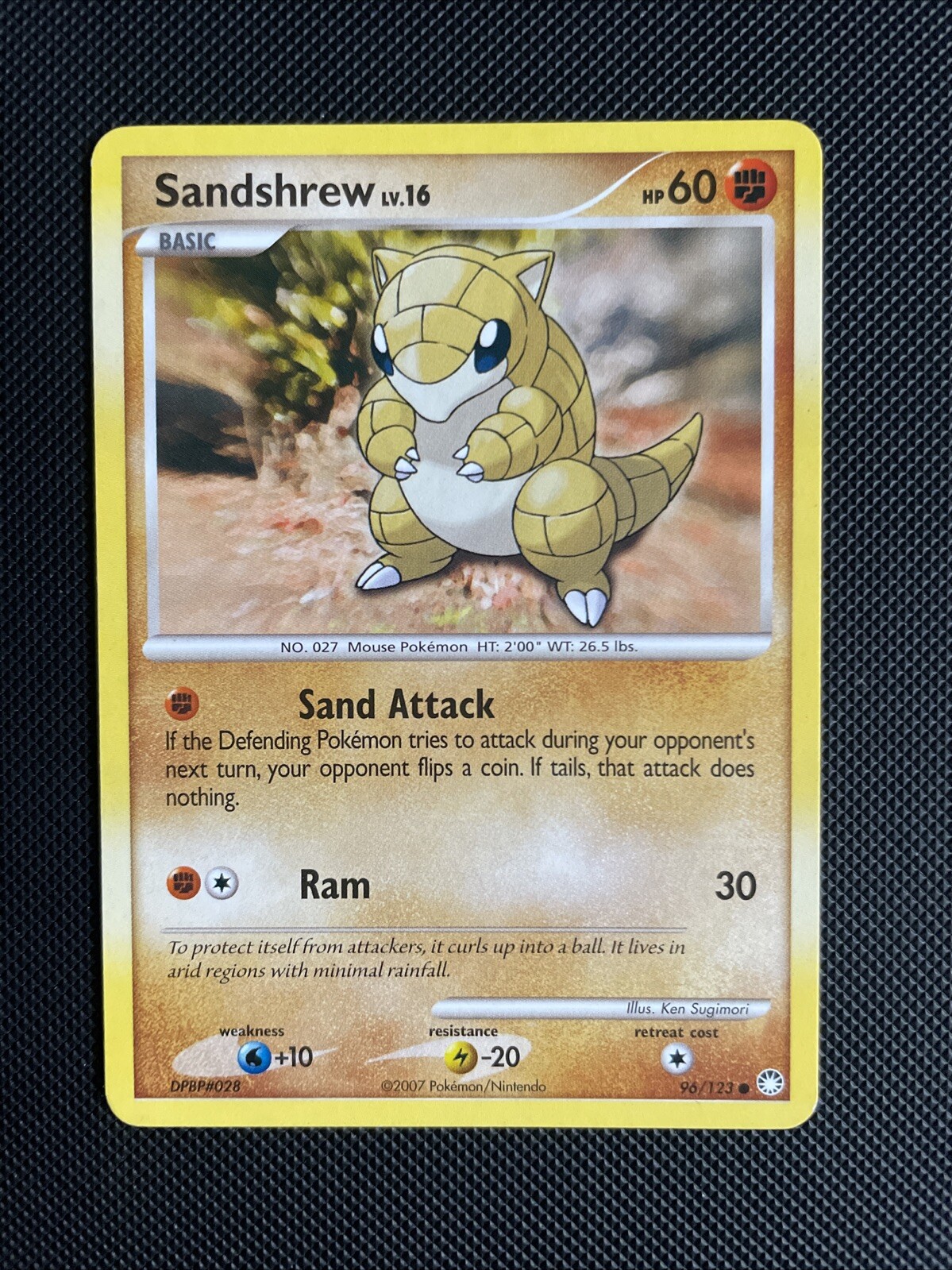 Sandshrew 96/123 Mysterious Treasures Pokemon Card - LP