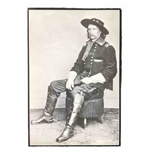 General George A Custer Postcard- Custer Battlefield National Monument, Montana