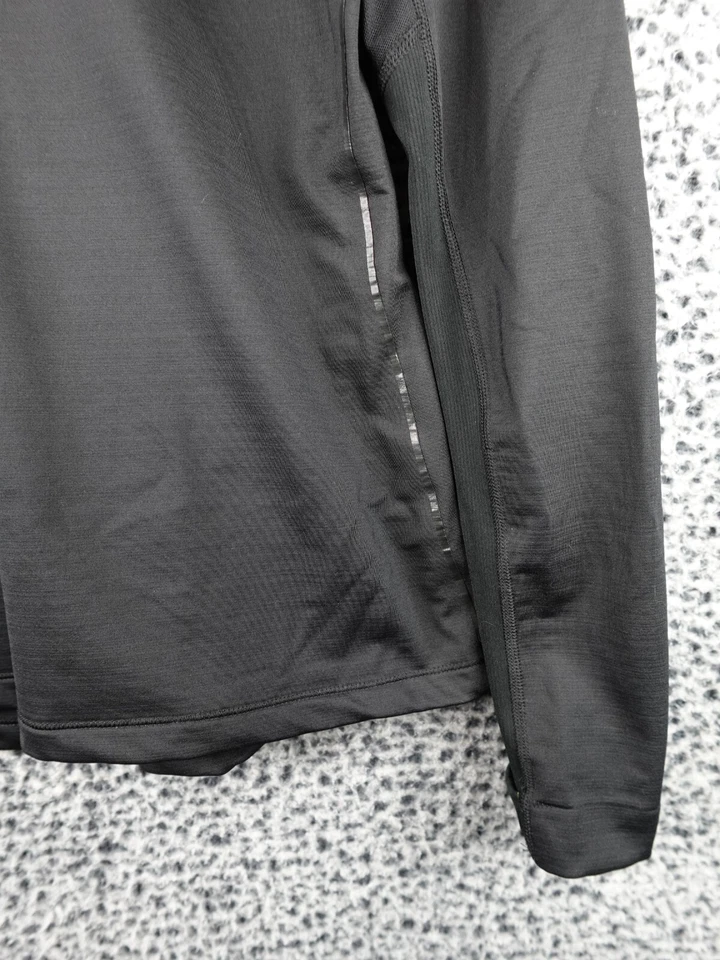 Nike Pro Dri Fit Mujer Negro Amarillo Neón Cremallera Pullover Malla Talla L Foto 4 de 4