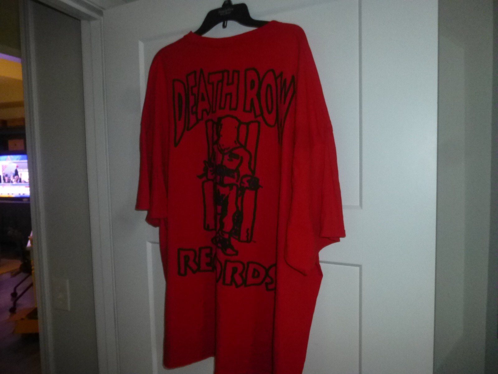 FILA T shirt Los Angeles Death Row Record taglia 4X rosso e nero design rap hip hop