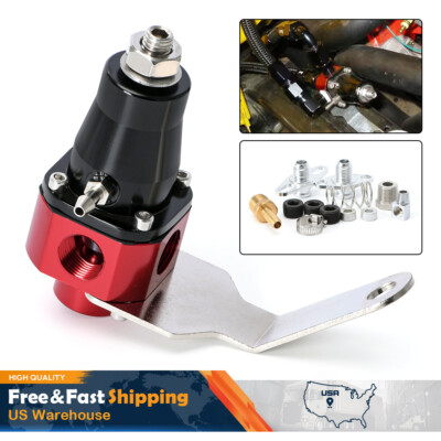 Inline Fuel Pressure Regulator Adjustable FPR Boost/Vacuum Reference Port 13301 