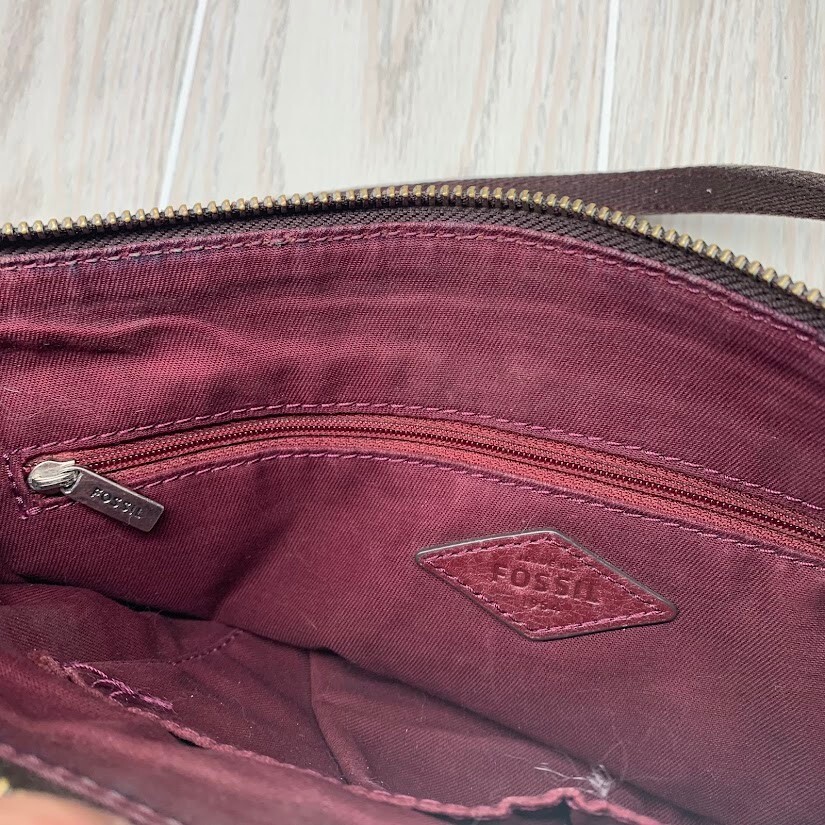 Fossil Dawson Leather Multi Colored Crossbody Bag - image 5