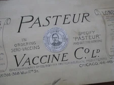 C1907 archive PASTEUR VACCINE COMPANY LIMITED BIOLOGICAL PRODUCTS w/original arT