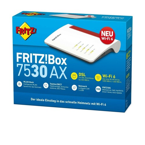 AVM FRITZ!Box 7530 AX WiFi 6 WLAN Mesh Router Dual Band OVP