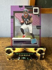 2022 Panini Clearly Donruss Rated Rookie Purple /175 Dameon Pierce #90 RC
