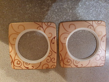 2 X Wedgwood Pink Marrakech Ceramic Photo Frame 5  1/2" X 5  1/2"