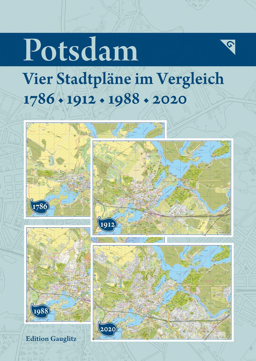 Thumbnail - Potsdam - Vier Stadtpläne Vergleich - 1786, 1912, 1988, 2020