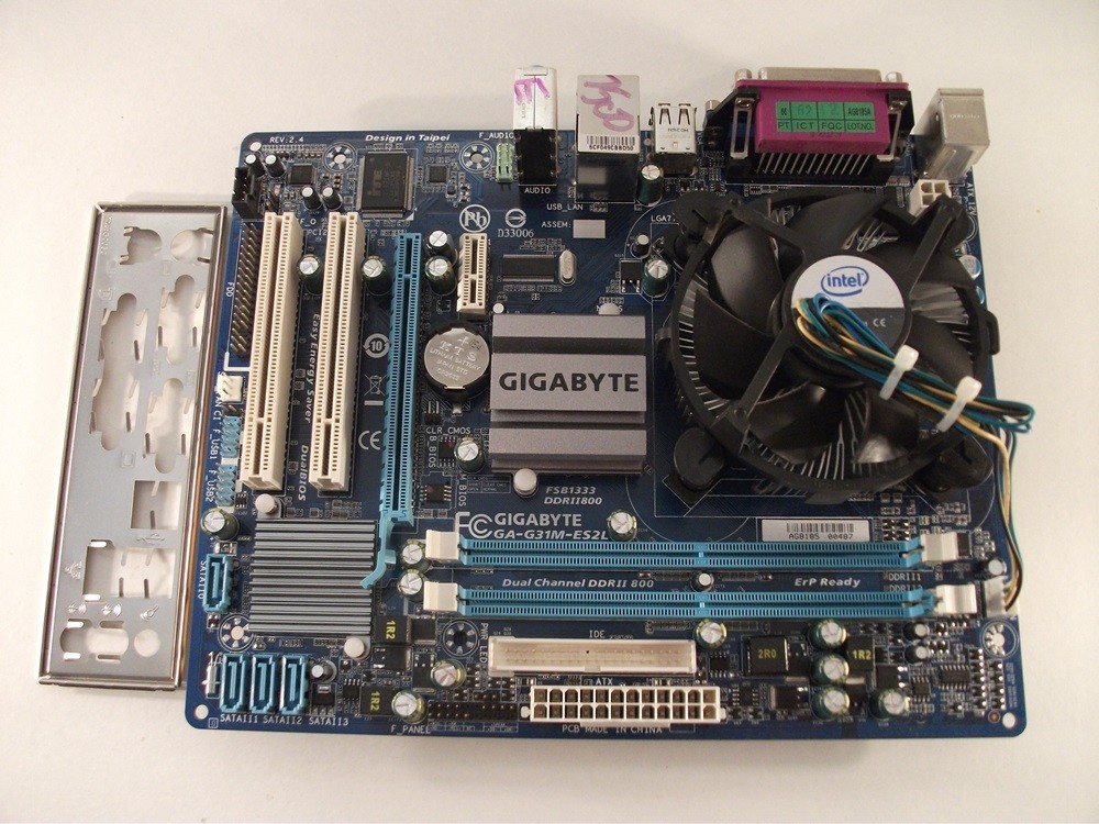 Gigabyte GAG31MES2L Motherboard With Intel Core 2 Duo E7500 2.93 GHz Cpu eBay