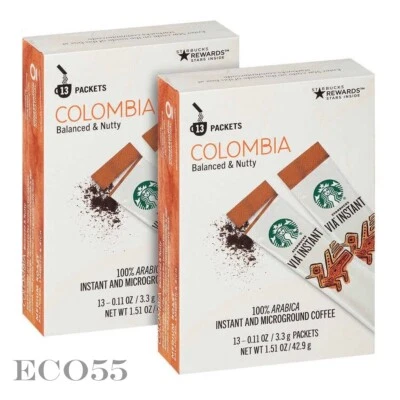Starbucks VIA Instant Colombia Coffee Medium Roast 100% Arabica Exp: 02/2026