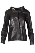 Marni Leather Jacket It 40 Uk 8