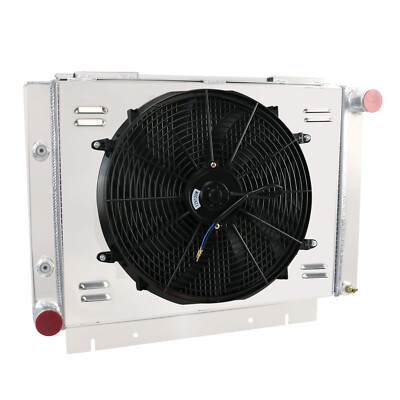 3-ROW Aluminum Radiator+Shroud Fan+Relay For 1960-63 61 Ford Galaxie 500XL V8.