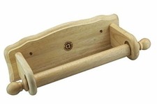 Image of Wood Wall Towel Holder, Hevea Wood- 36.5 x 10.5 cm