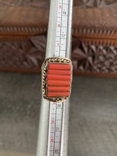 Vintage Tibetan Coral Ring Size 9