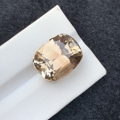 22.80 Cts Natural Peach SI Clarity Topaz 18mm Cushion Cut Loose Gemstone Brazil