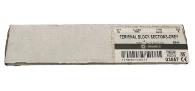 Square D 9080 M4/6G Terminal Block Sections Grey (LOT OF 50) Fast Shipping 