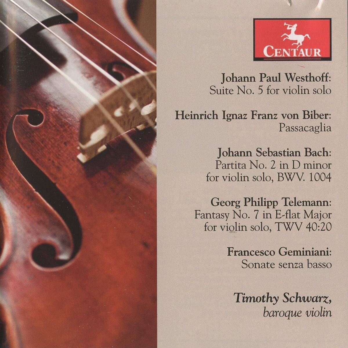 MATTHEW,TOMMASINI Suite No 5 for Violin Solo / Partita No 2 (CD)