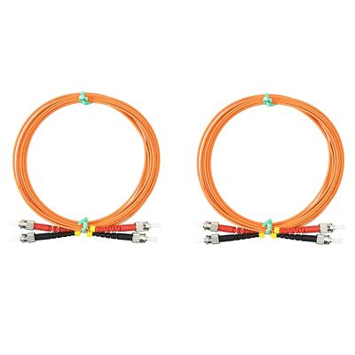 OpZonik 1M ST to ST Fiber Optic Patch Cable Multimode OM1 DX 62.5/125µm ...