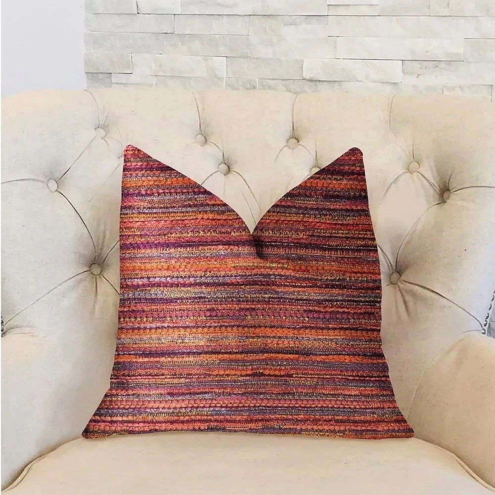 Plutus Sunset Sky Red Luxury Decorative Throw Pillow - Double Sided 16"x16"