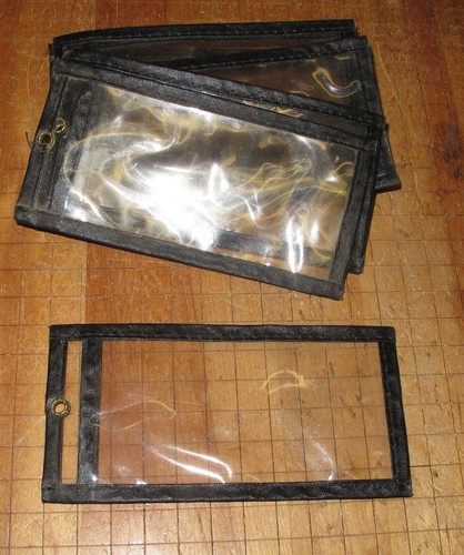 10 EARLY CLEAR CELLULOID INVENTORY CARD/TAG (2-1/4" x 4-1/2") HOLDERS - Picture 2 of 2