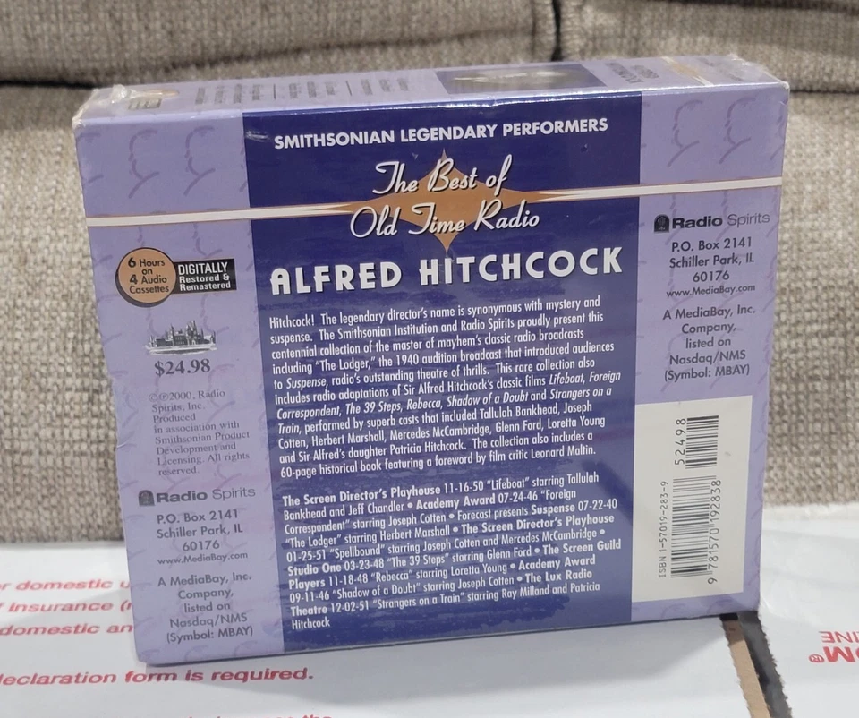 Alfred Hitchcock Smithsonian Legendary Performers Old Time Radio Cassette Set - Image 3 of 4