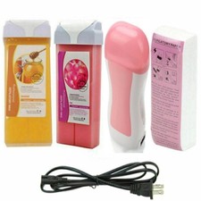 Kit de depilación con cera caliente calentador de cera depilatoria enrollable cartucho calentador depilación