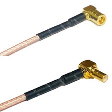 RG316DS SMB FEMALE ANGLE to SMB MALE ANGLE RF Cable FAST-SHIP LOT