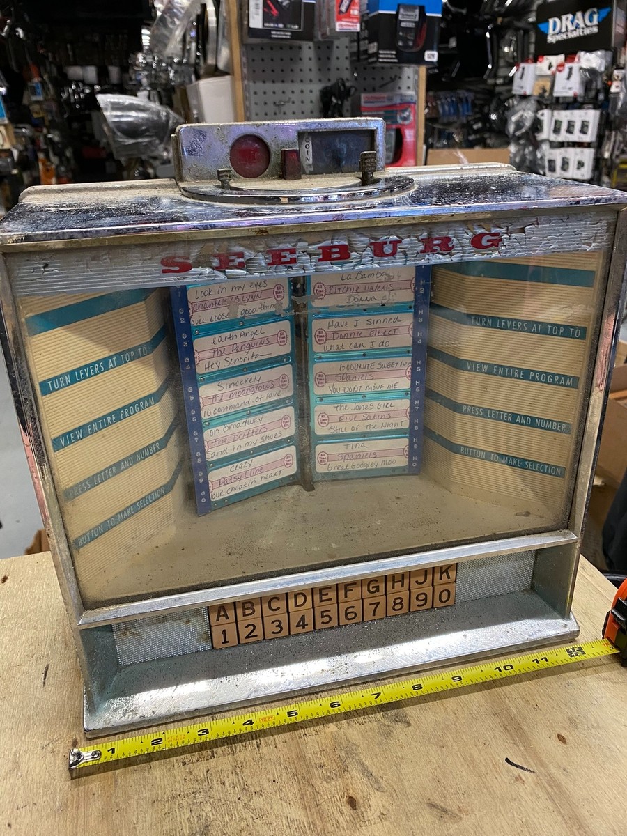 Vtg Seeburg Table Top Wall Jukebox Selector Diner Man Cave Rock N - Main Image
