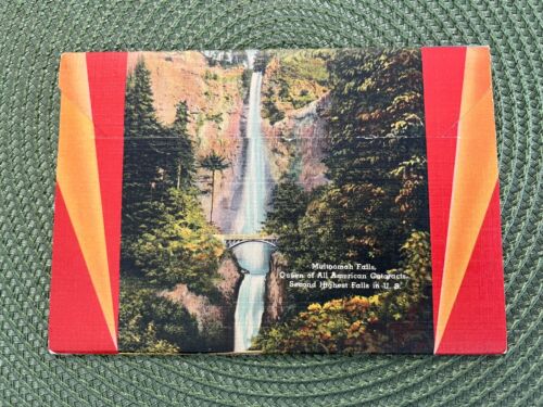 Columbia River Highway, Washington. Linen Souvenir Folder, 18 View, Unposted - Picture 3 of 3