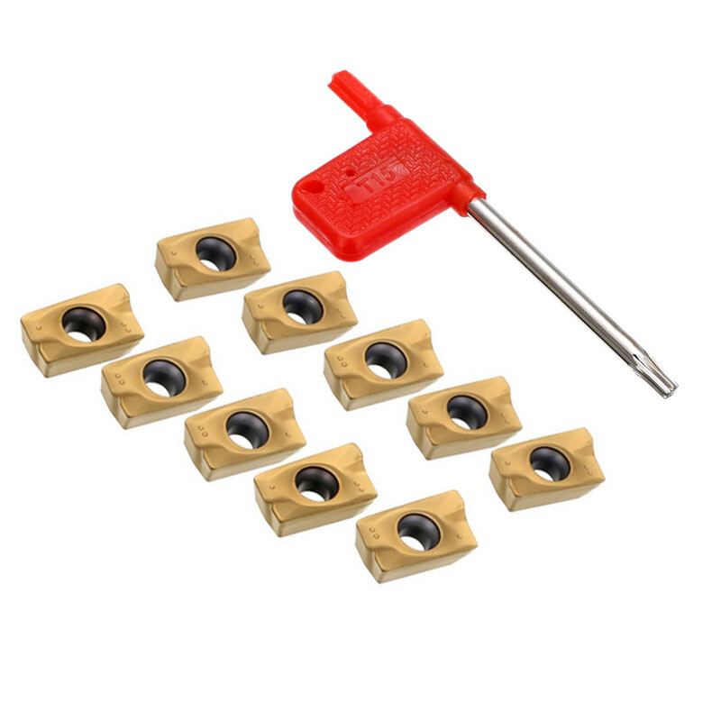 10 Inserti CNC APMT1604 DP5320 In Carburo - Per Lavorazione Acciaio E Inox, Rivestimento Oro - Foto 12