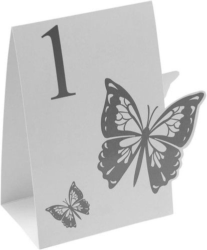 Elegant Butterfly White and Silver Wedding Supplies and Tableware - Picture 7 of 29