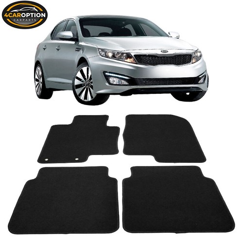 Fits 1115 Kia Optima Floor Mats Carpets Front & Rear 4PC Black Nylon