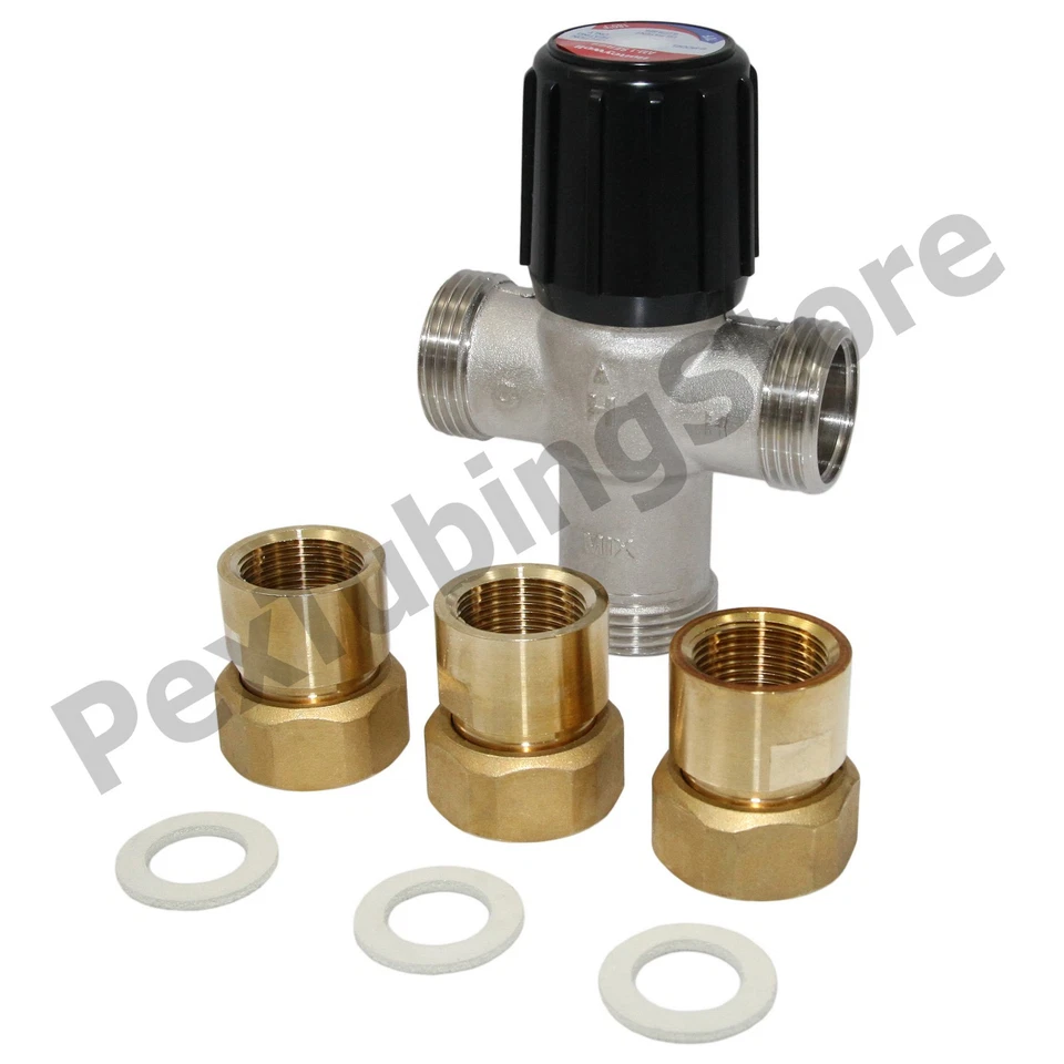 Resideo AM101R-UT-1 Mixing Valve for Heating Only, 3/4" Union NPT, 70-180F