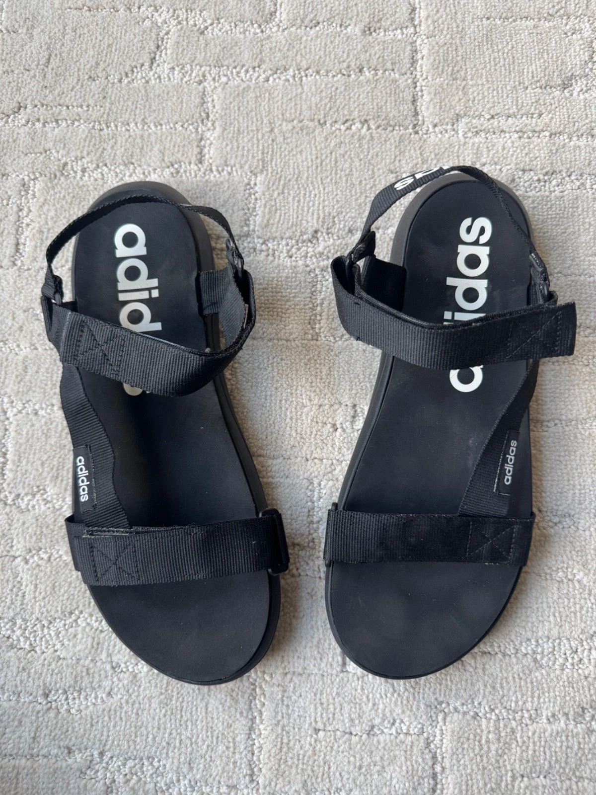 Adidas Comfort Sandal 'Black White' EG6514 Men’s SIZE 11 Strappy