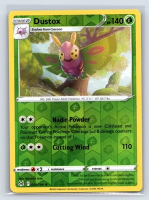 Dustox 010/196 Reverse Holo SWSH11: Lost Origin NM Pokemon