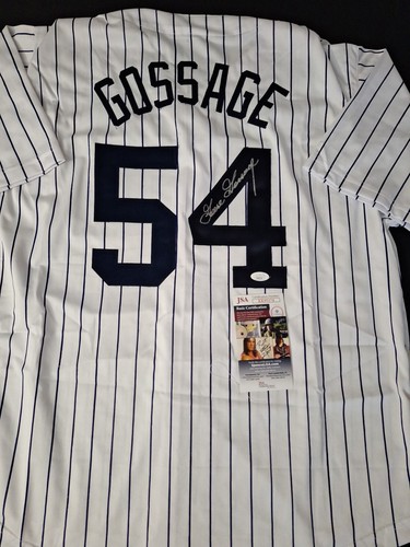 Autographed/Signed Goose Gossage New York Pinstripe Baseball Jersey JSA COA - Picture 2 of 16