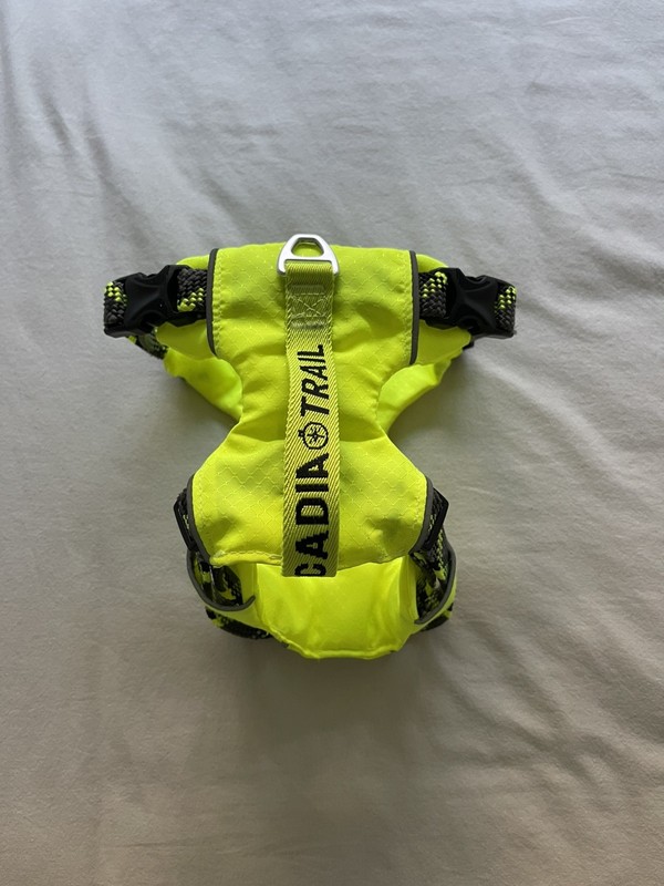 Arcadia Trail Lightweight Dog collar and Harness Neon Yellow Small