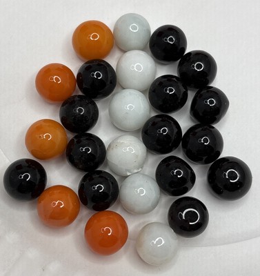Vintage Bright Color Glass Marbles Lot of 25 Peewee Size L