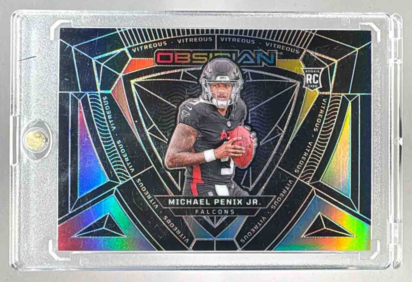 Michael Penix Jr 2024 Panini Obsidian #10 Vitreous SP Rookie RC