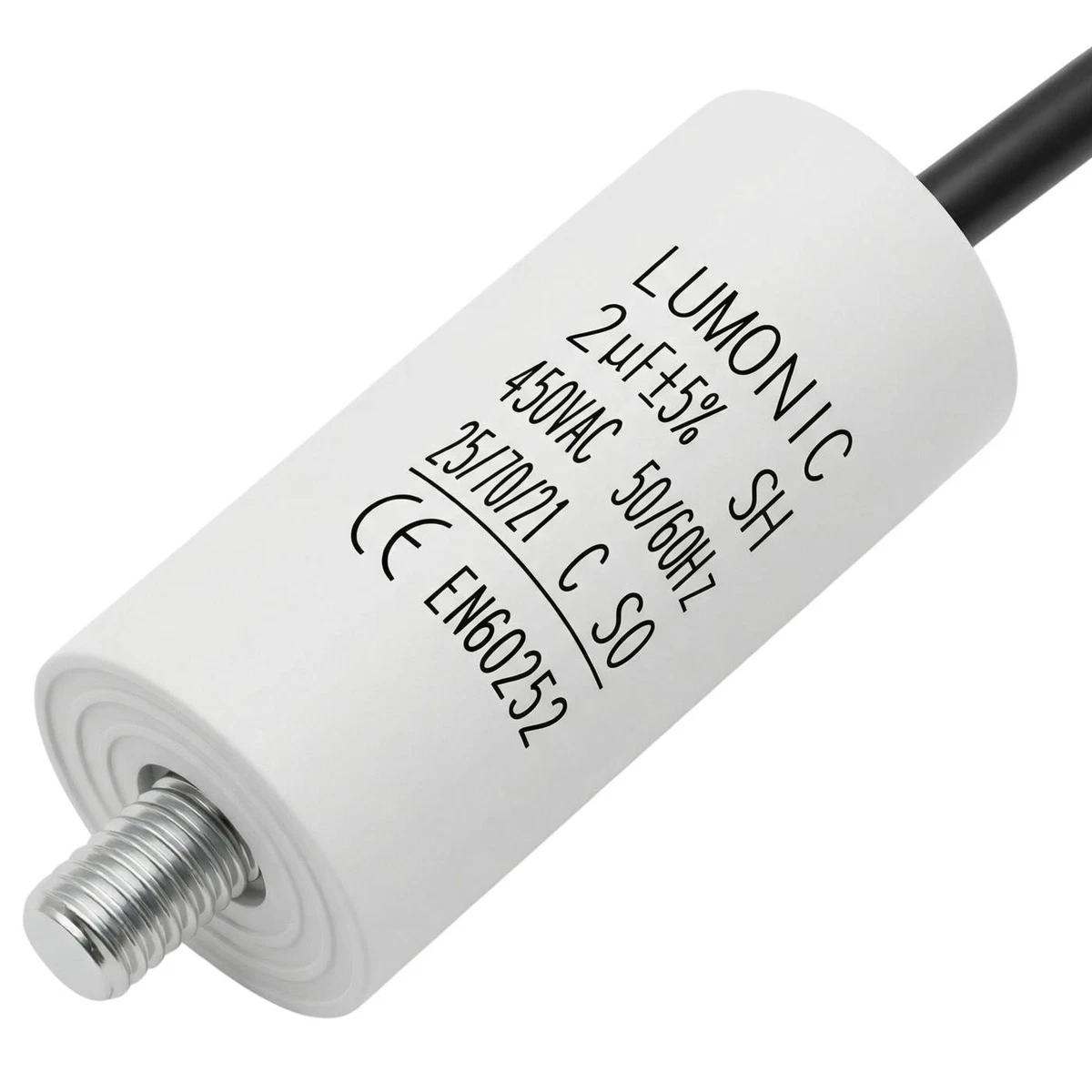 PATIKIL Condensatore Avvio Motore 2pz 108-130uF/Mfd 250V 50/60Hz CD60 Condensatore Marcia Condensatore Avviamento Motore per Avviamento Motore Elettrico