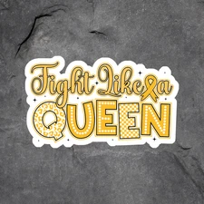 Fight Like a Queen sticker vinyl decal pink ribbon breast cancer awareness 