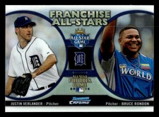 2012 Bowman Chrome #FAS-VR Bruce Rondon/Justin Verlander Franchise All-Stars