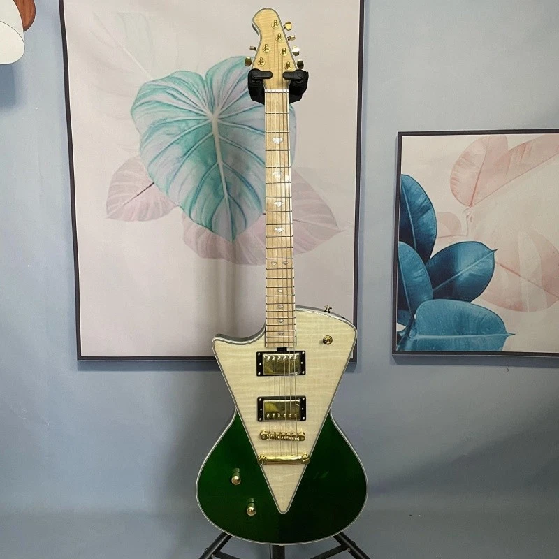 6-Strings Left-Handed Electric Guitar HH Pickups Gold Hardware Fixed Bridge - Image 2 of 4