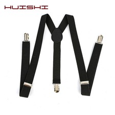 Men's Y Back Suspenders Adjustable Elastic Y-Shaped Braces Straps Solid New