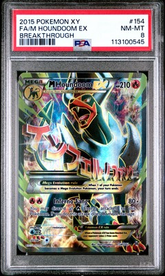 2015 POKEMON XY BREAKTHROUGH #154 FULL ART/M HOUNDOOM EX PSA 8 | eBay