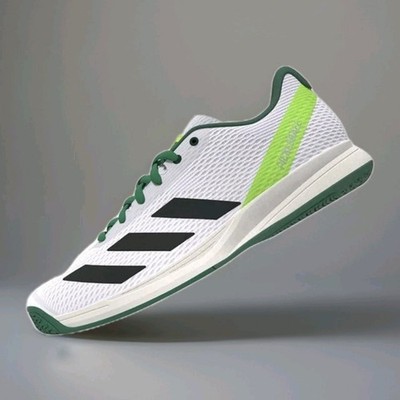 NEW Men's SZ 8, ADIDAS Courtflash Pickleball Shoes White-Blk-Green
